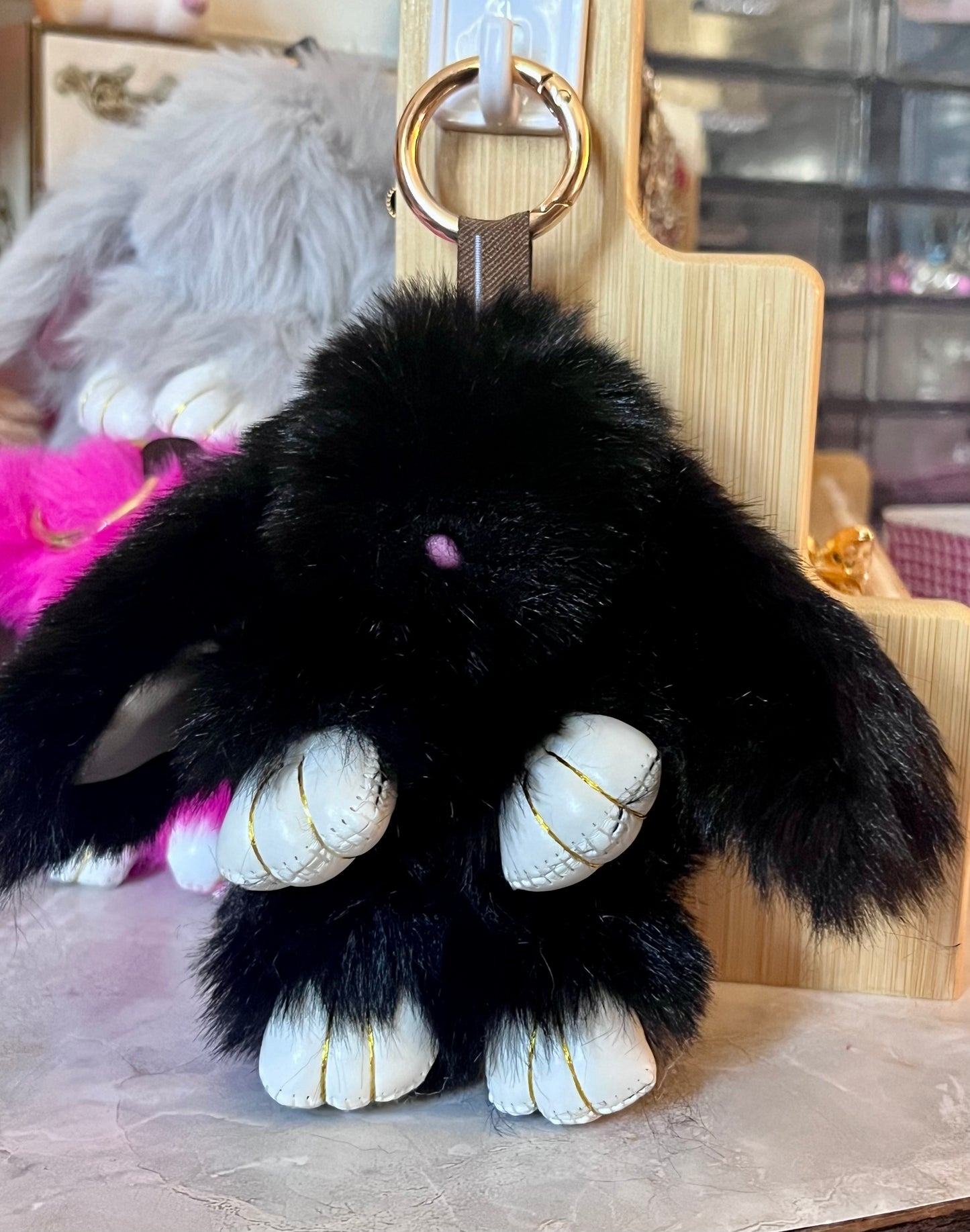 Floppy ear bunny keychain