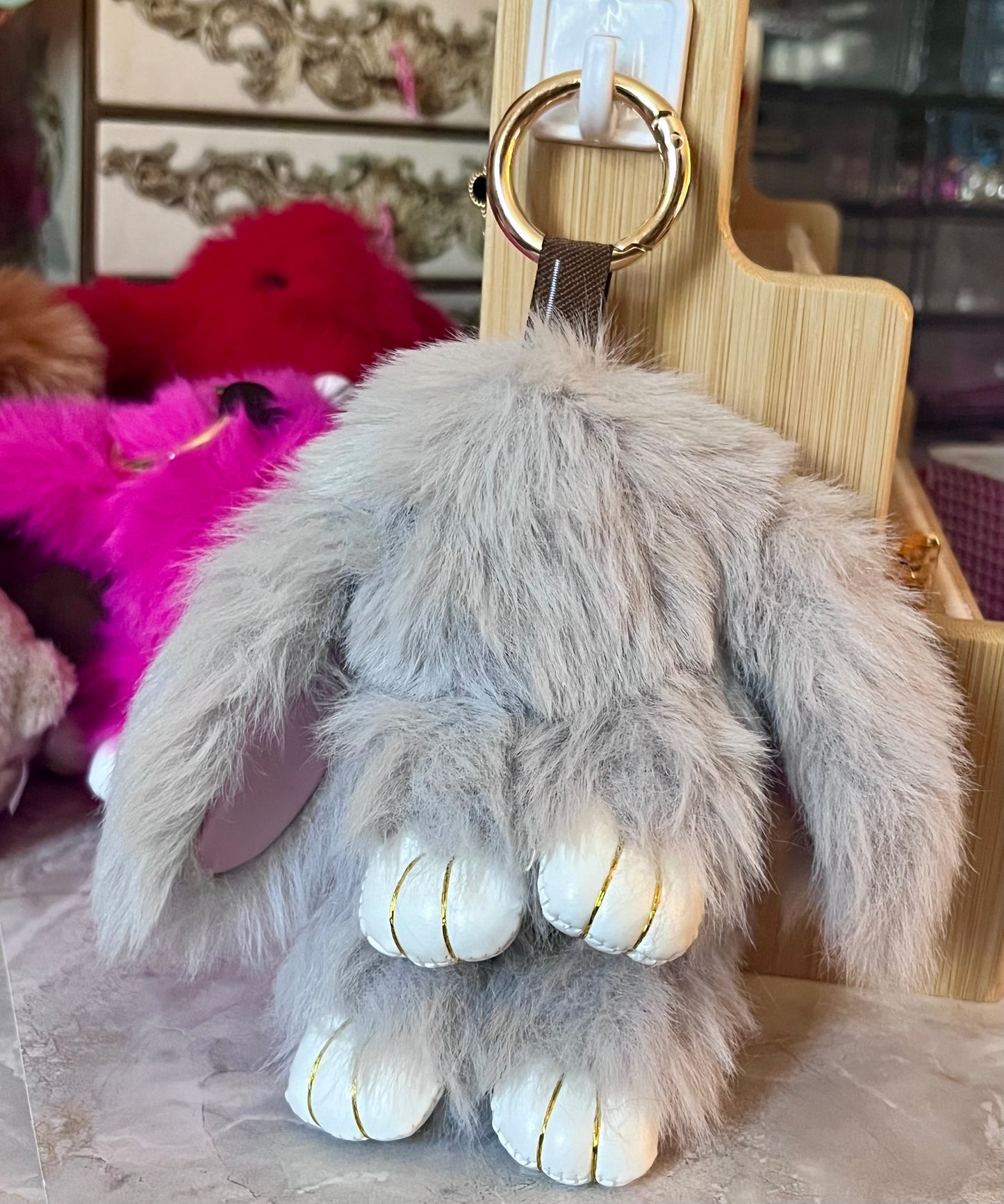 Floppy ear bunny keychain